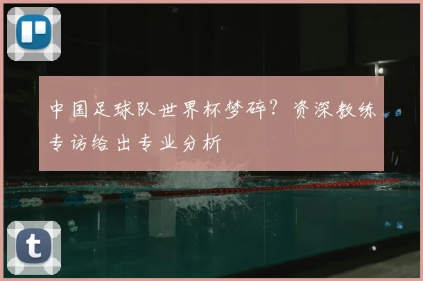 中国足球队世界杯梦碎?资深教练专访给出专业分析